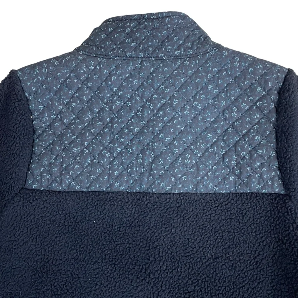 Madewell (Re)sourced Sherpa Quilted Zip-Front Jacket Deep Indigo Medium - Picture 13 of 16